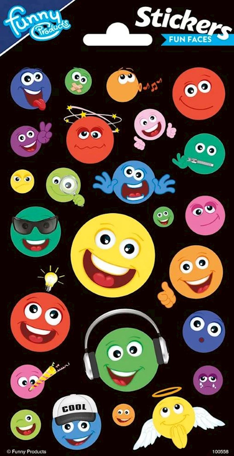 Stickerbogen Emojis glitzernd 