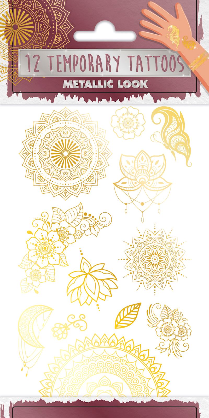 Tattoo Set Summer Metallic Look Gold