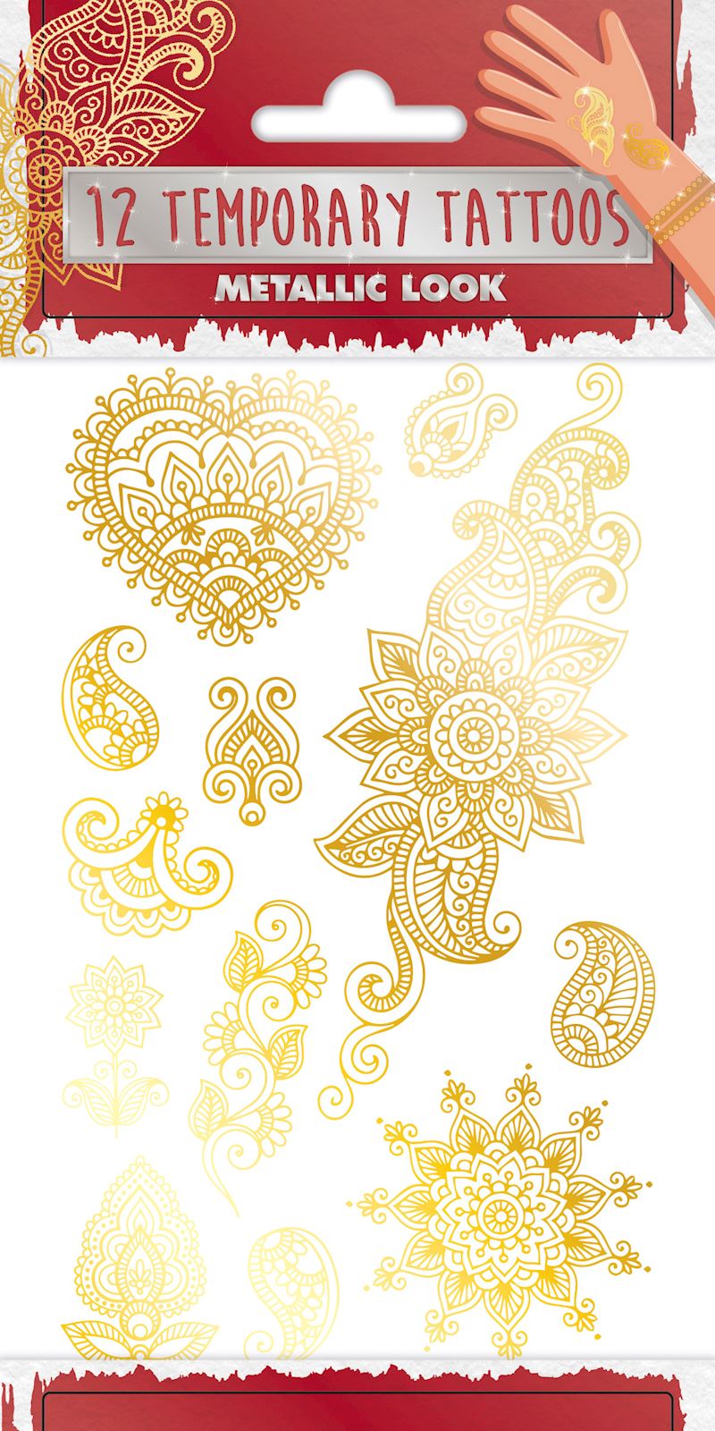Tattoo Set Summer Metallic Look Gold