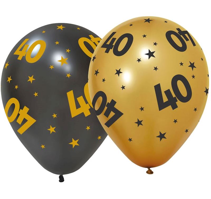 Gummiballone 40, 6 Stk. Golden Celebrations