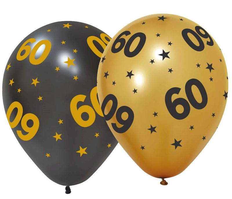 Gummiballone 60, 6 Stk. Golden Celebrations