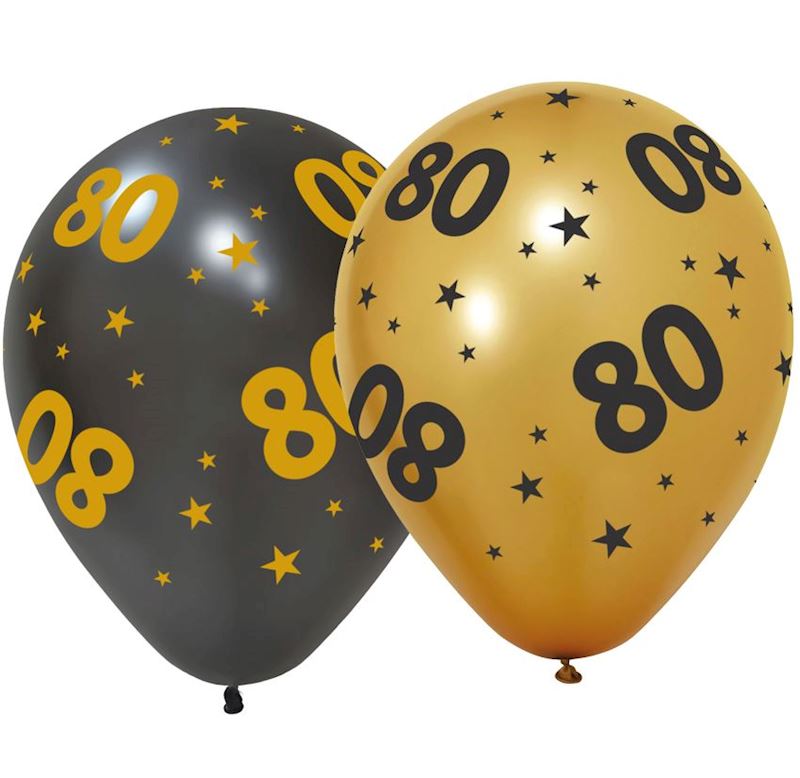 Gummiballone 80, 6 Stk. Golden Celebrations