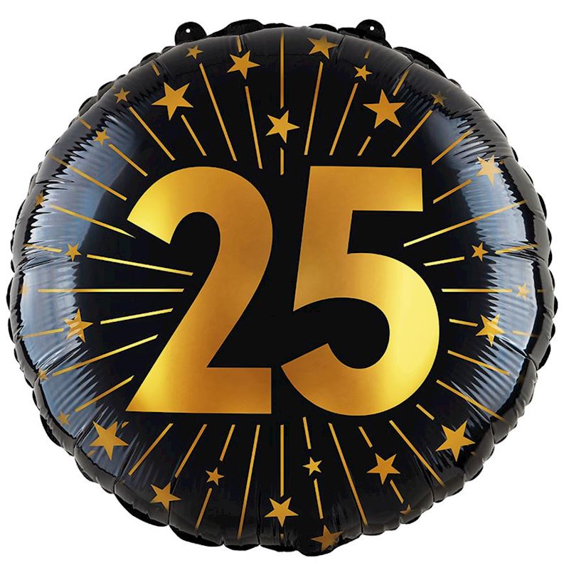Folienballon 25, 45 cm Golden Celebrations im Beutel