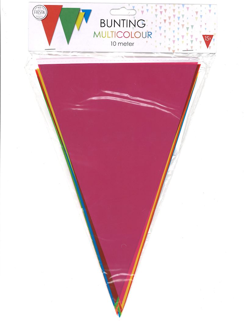 Wimpelkette multicolor 10 m 20x30 cm Plastik