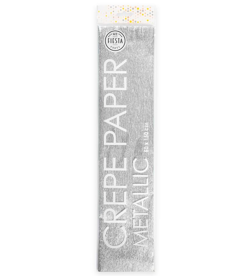Krepppapier metallic silber 50x150 cm