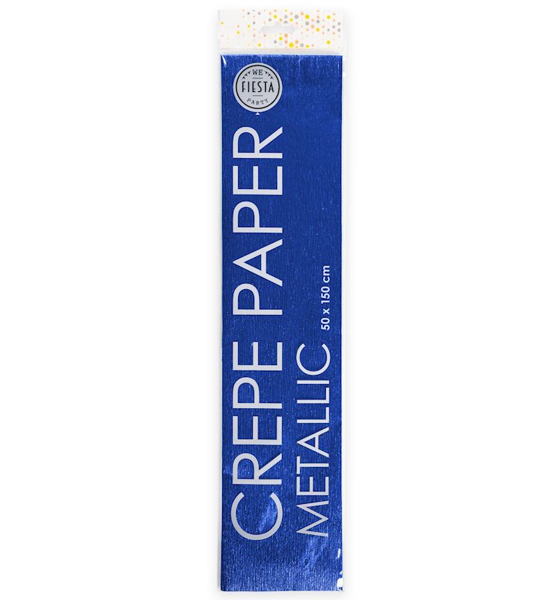 Krepppapier metallic blau dunkel 50x150 cm