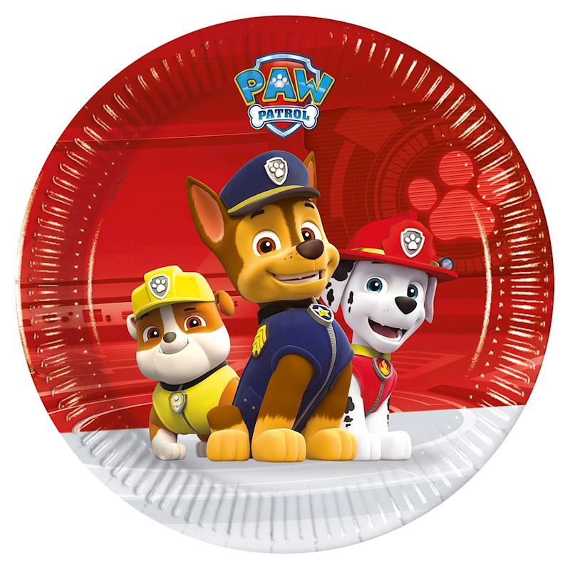 Partyteller Paw Patrol 8 Stk. 20cm, aus Karton
