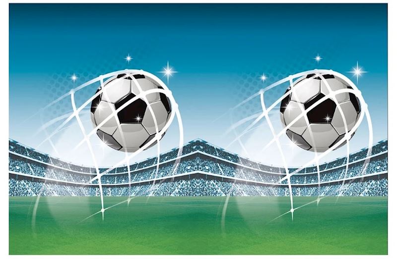 Tischdecke Fussball 120x180 cm