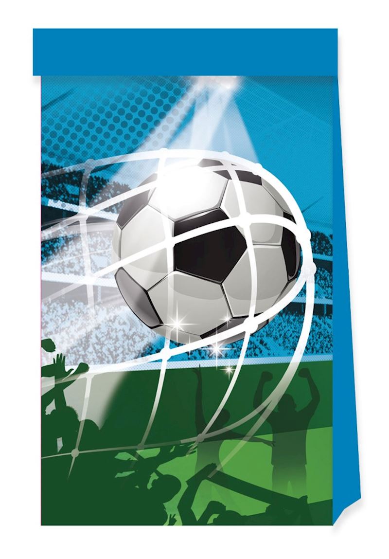 Partytüten Fussball 4 Stk. 13x22x7 cm