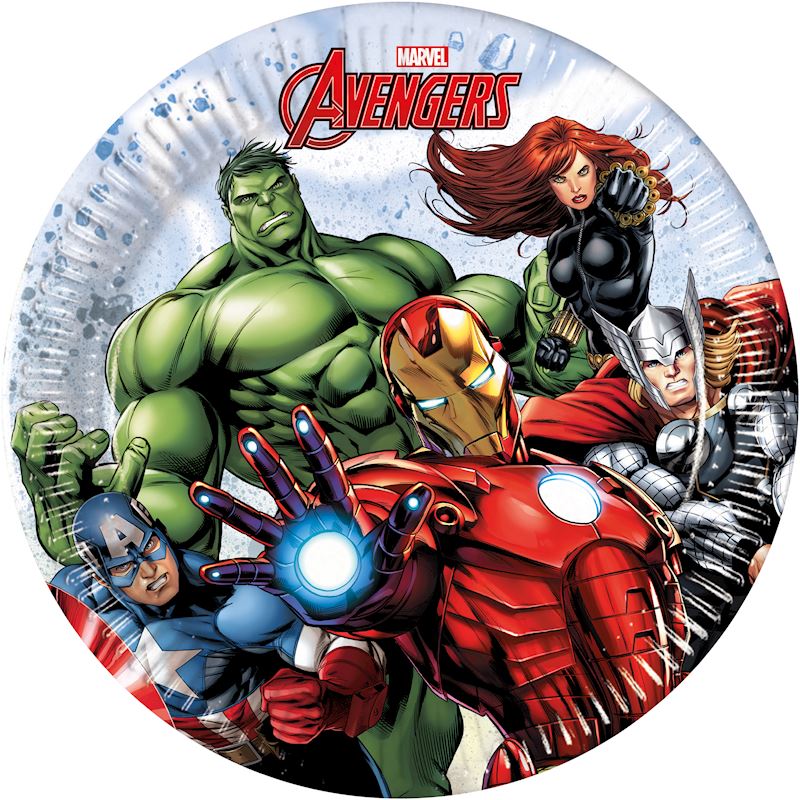 Partyteller Avengers Infnity Stones 20 cm 8 Stk. aus Karton