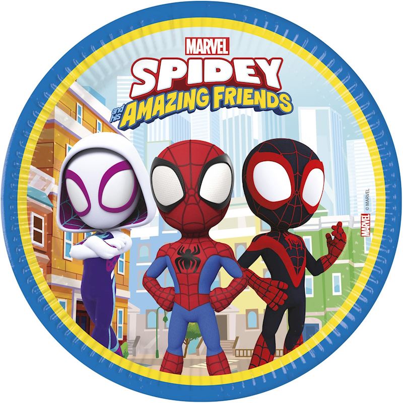 Partyteller Spidey & His Amazing Friends 8 Stk. 23 cm