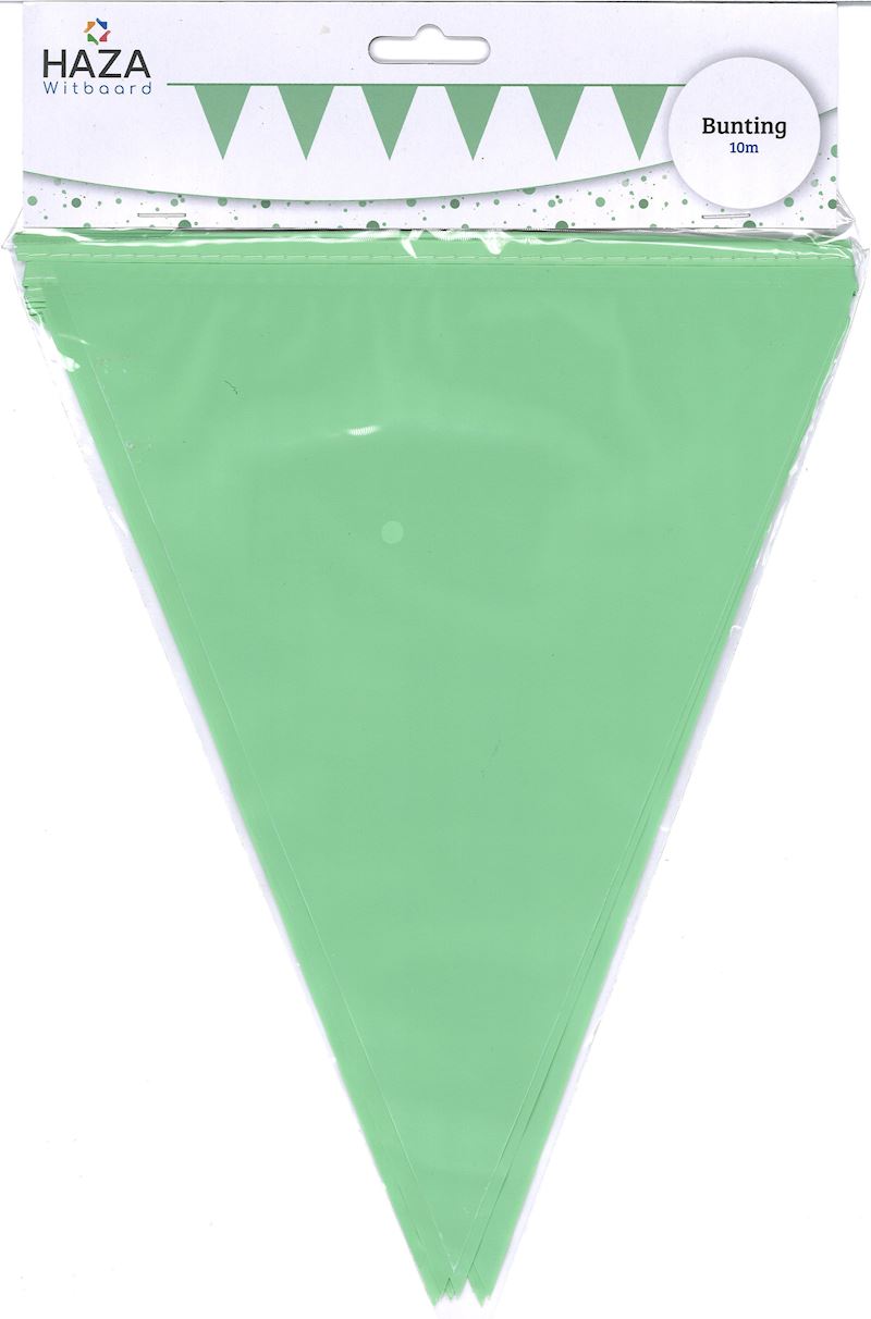 Wimpelkette Pistazien grün 10 m Wimpelgrösse 21.5x27 cm