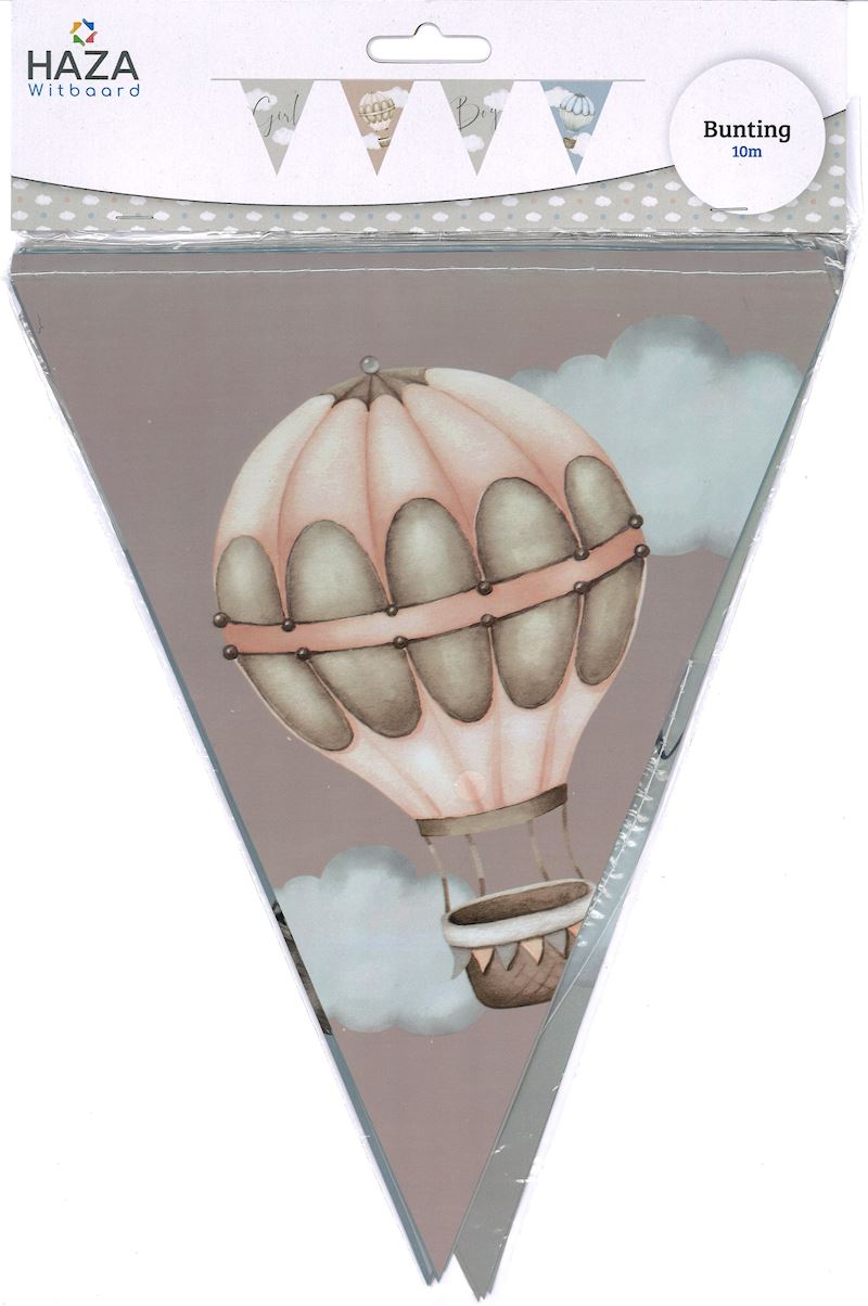 Wimpelkette Baby 10 m Heissluftballon