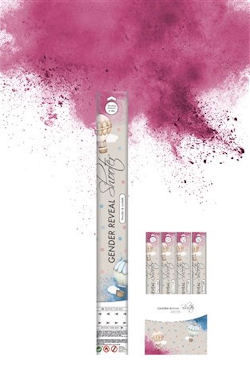 Holi Powder Shooter rosa 40cm Heissluftballon