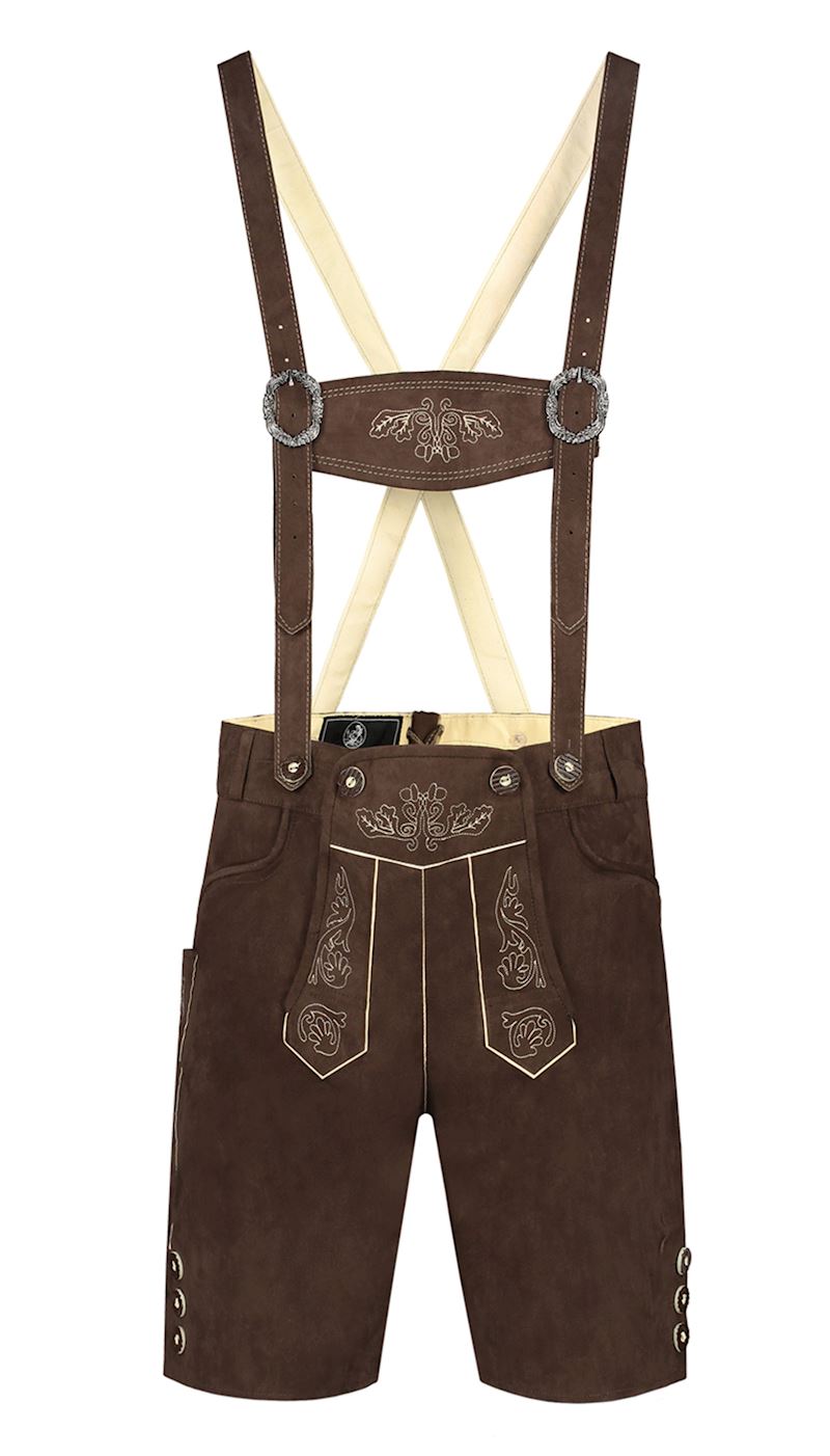 Lederhose 100% Nylon braun kurz Grösse 58