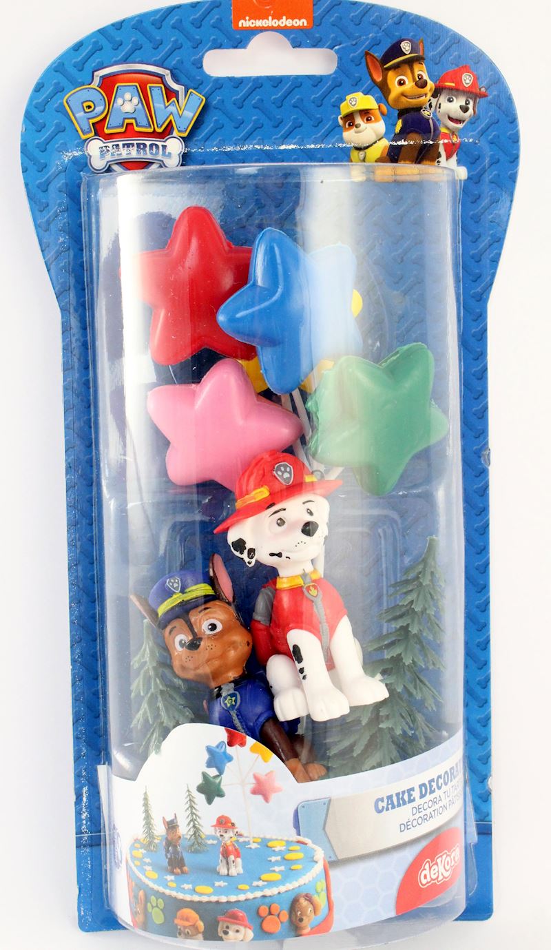 Kuchendekoration PVC Paw Patrol, mit 2 Hundefiguren