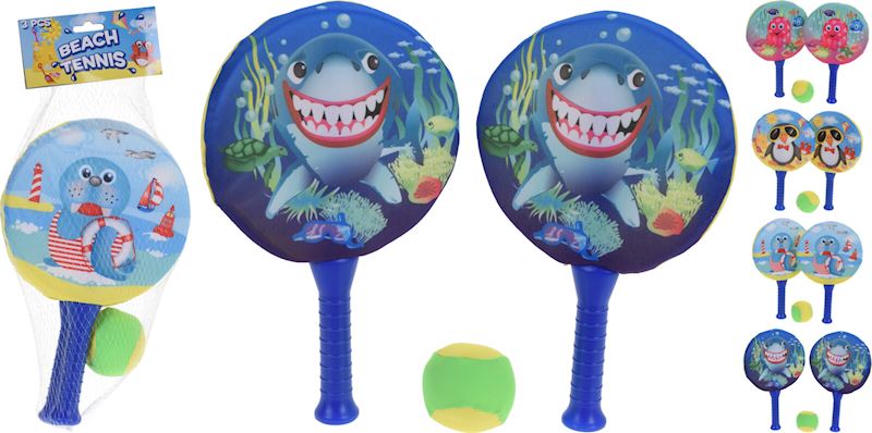 Beachball Spiel Set Soft 3 tlg 4 sort 30cm