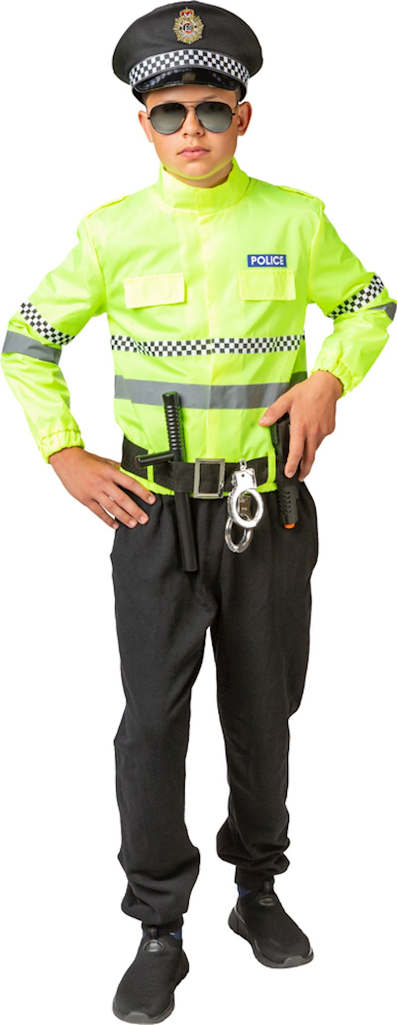 Polizei Set Gr. 152 Jacke, Hut Handschellen & Gürtel