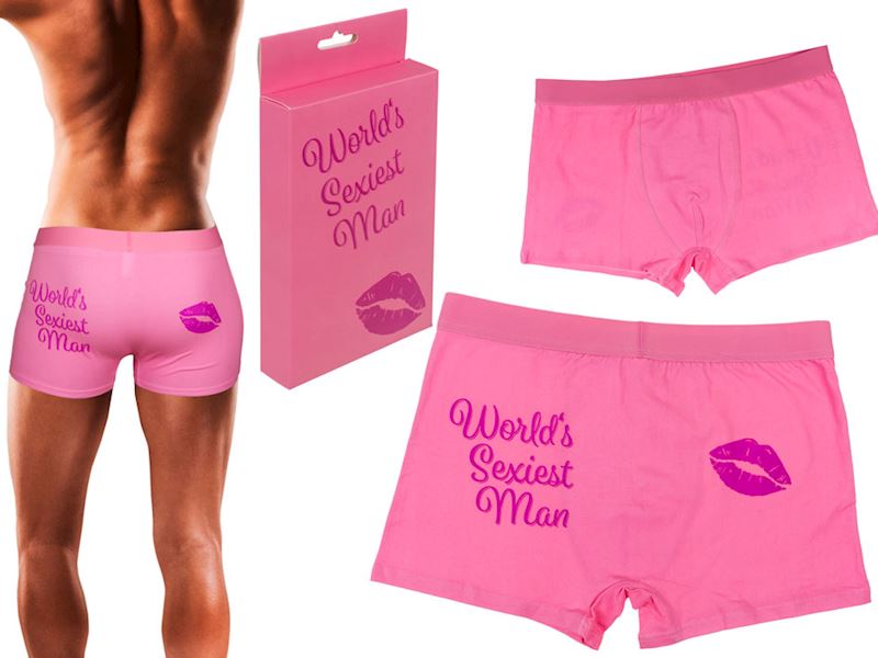 Boxershorts World Sexiest Man pink div. Grössen