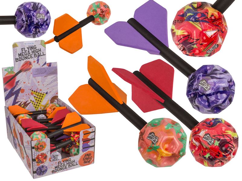 Flying Mega High Springball 7x20 cm, 3 sort.