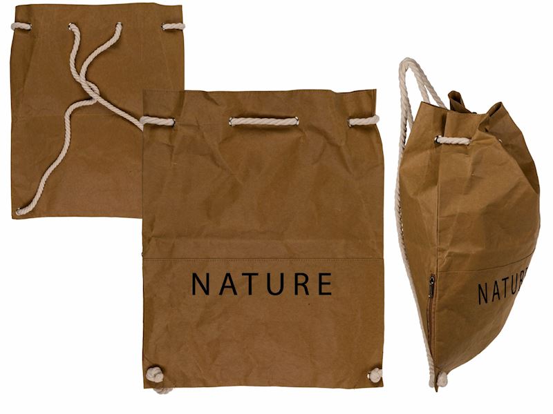 Rucksack Nature 40x48cm aus waschbarem Papier Zellulose