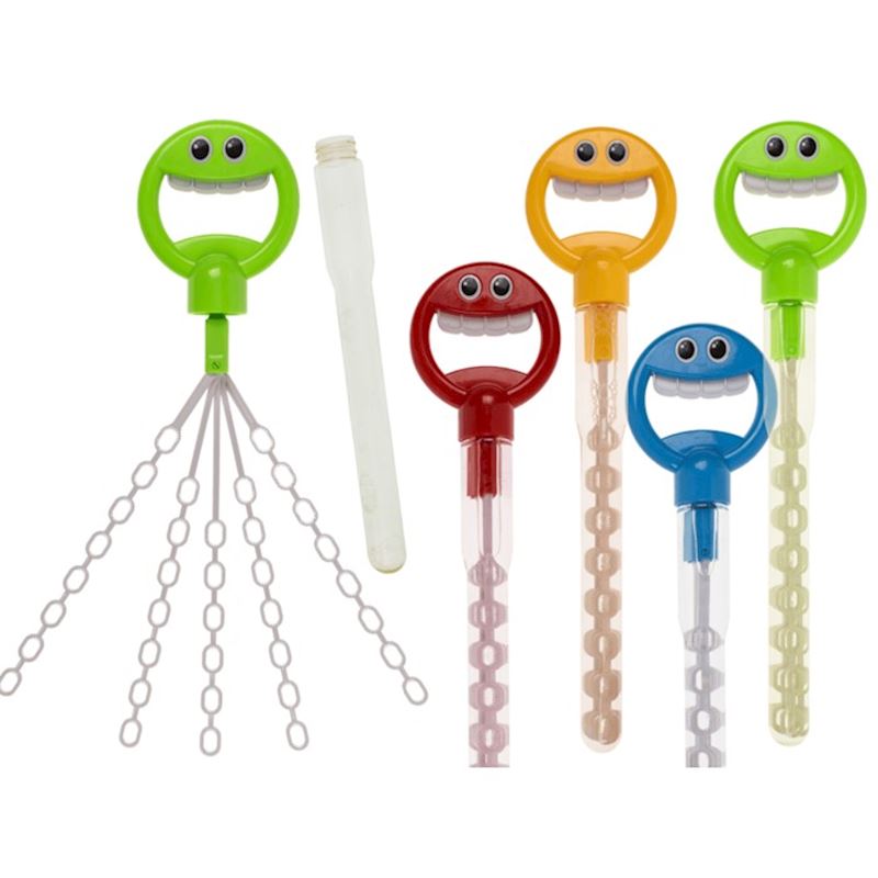 Seifenblasenstab, Funny Face 44 cm, 180 ml 4 Farben