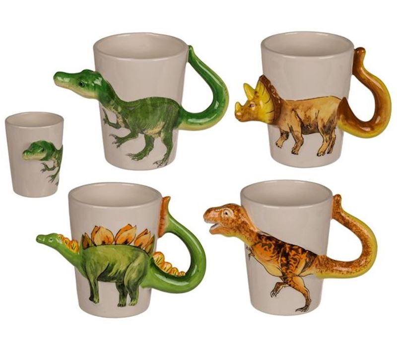 Dinosaurier Tasse 10.5x8cm 4xsort.