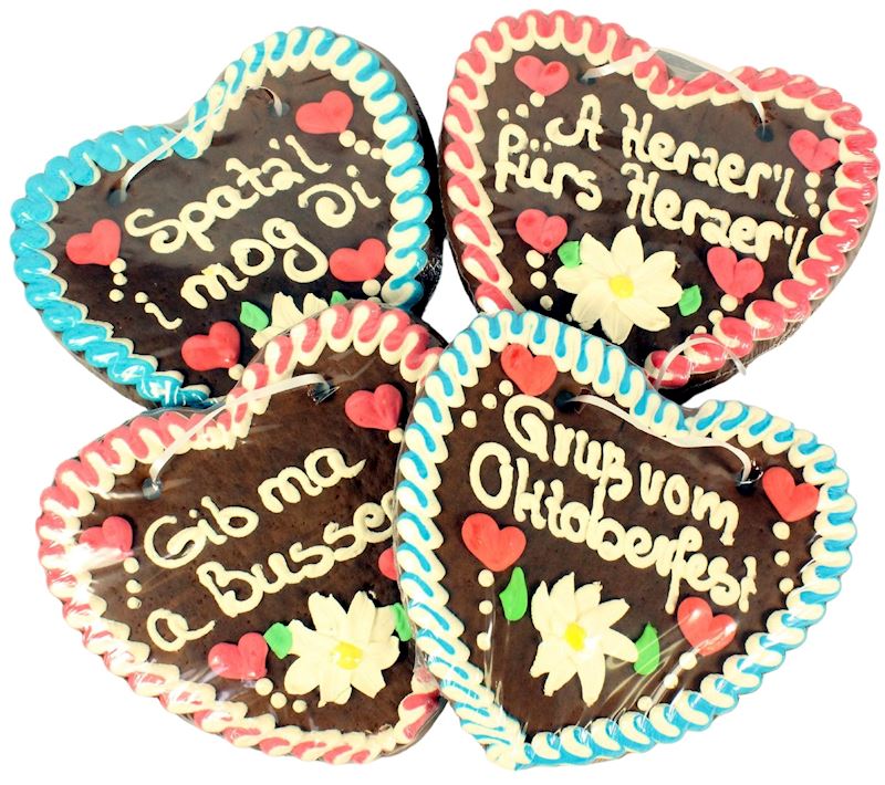 Lebkuchenherz 200 g div. Oktoberfest-Sprüche