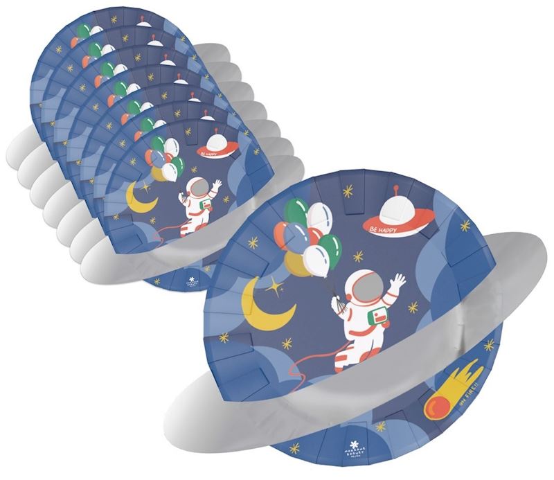Teller Spaceparty 23 cm 8 Stk. aus Karton