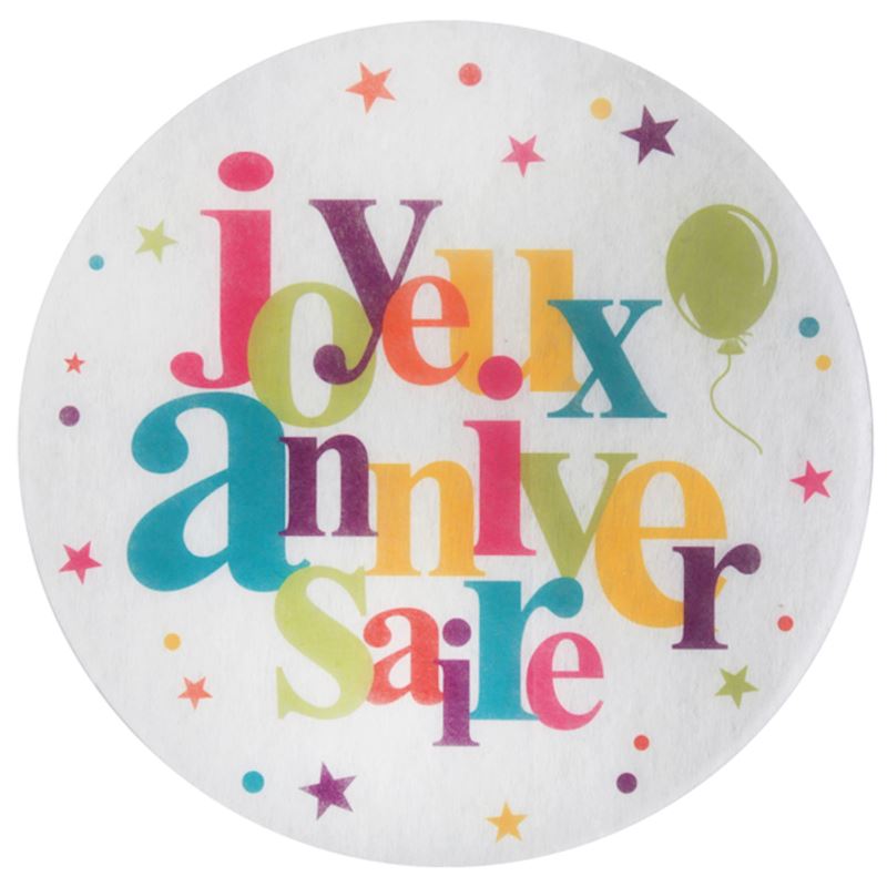 Tischset Joyeux Anniversaire 6 Stk. D 34 cm