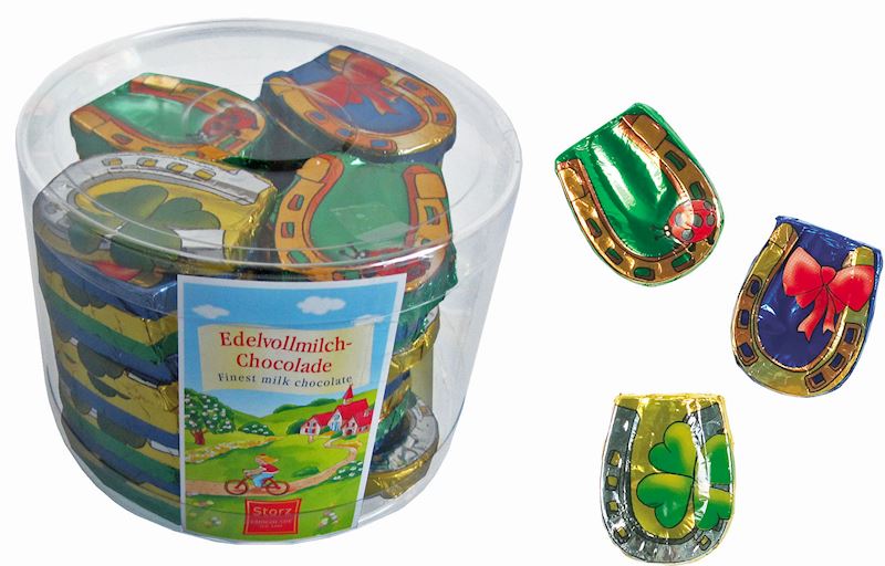 Schokoladen Hufeisen Glücksbringer 500 g Dose