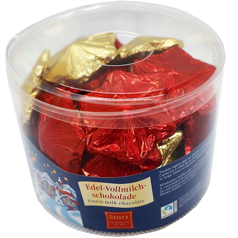 Schokoladen Weihnachtssterne 437 g Dose