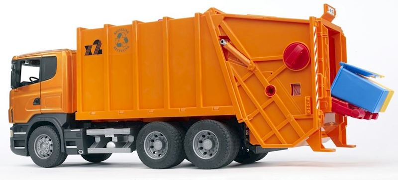 BRUDER Scania R-Serie Müll-LKW orange