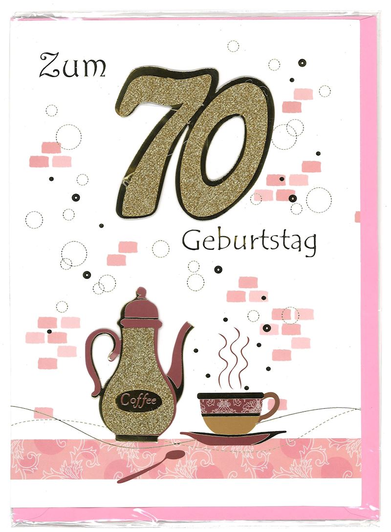 Riesenkarte Geburtstag 70 Jahre, Handmade, 21x30 cm