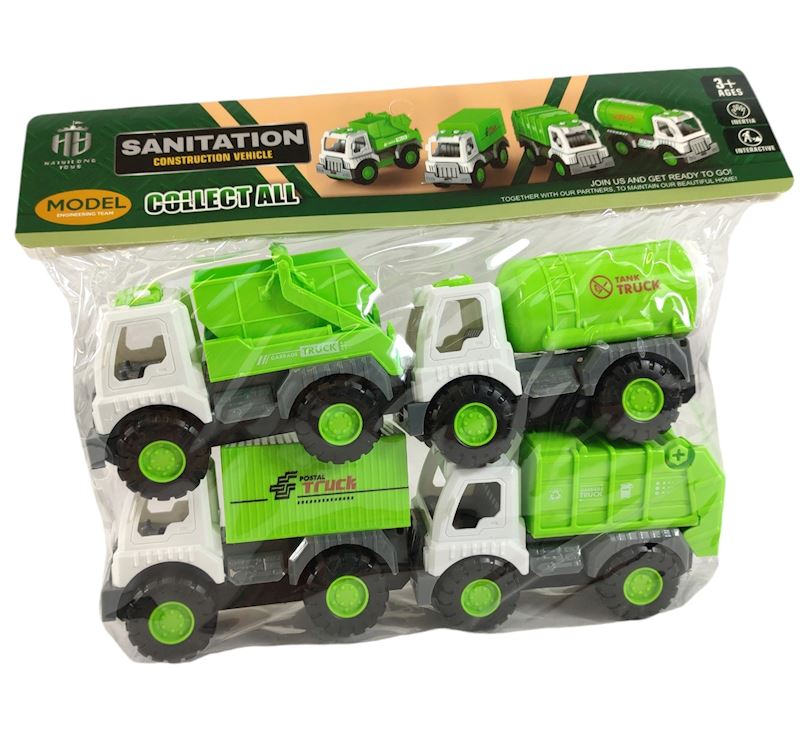 Set de camions 4 pièces 12 cm 