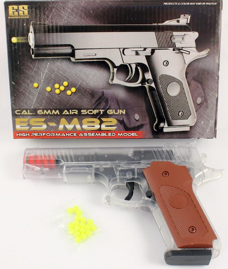 Airsoft Pistole transparent 6mm, ES-M82, ab 16 Jahren!