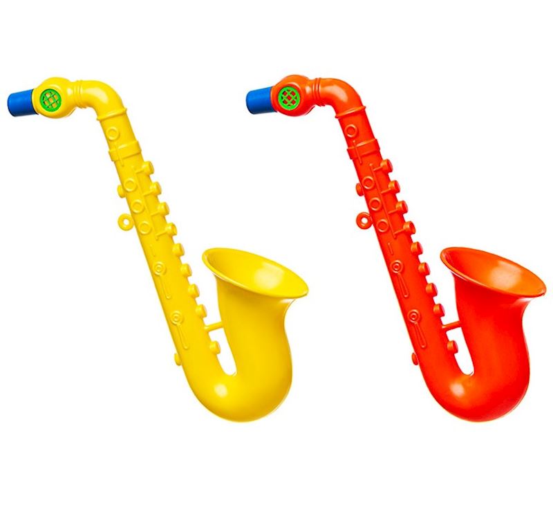 Sing-Saxophon bunt 30cm 2 Farben