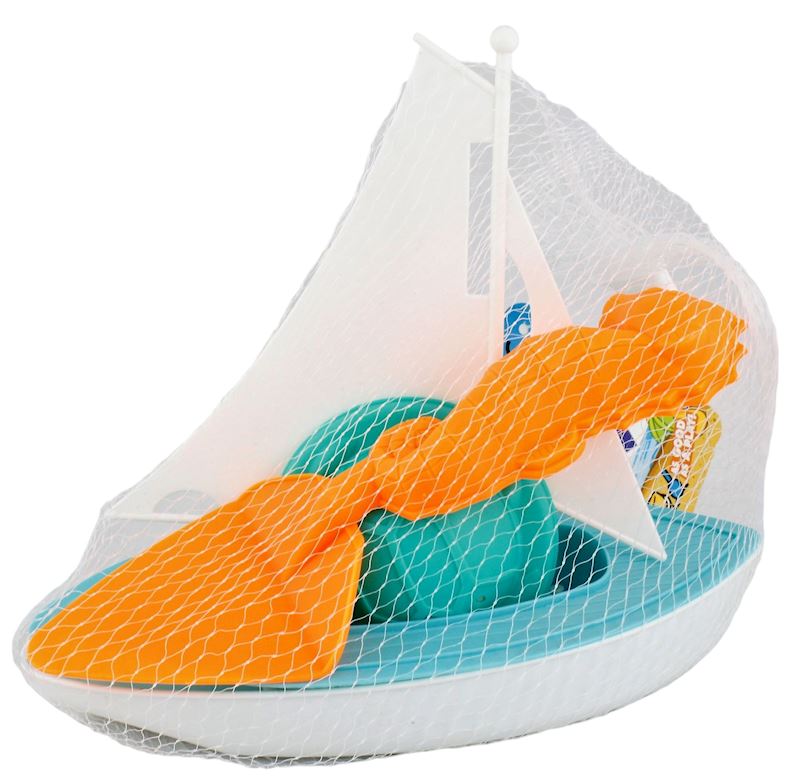 Strandspielzeug Segelboot 22cm diverse Farben