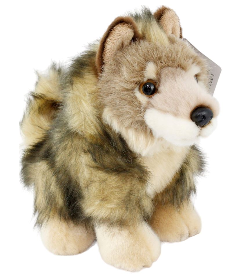 Peluche coyote 18cm assis 