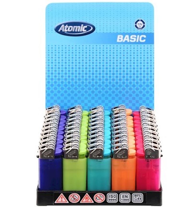 Feuerzeug Atomic Basic Mini 5 Farben sort.
