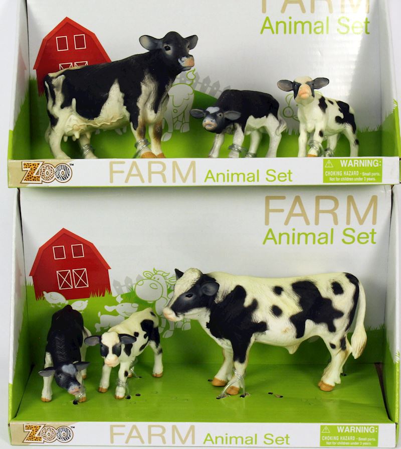 Set animaux de ferme PVC vaches 3pcs 