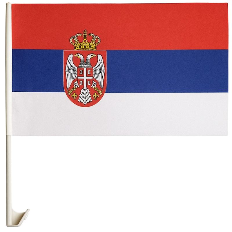 Drapeau pour la voiture Serbie 