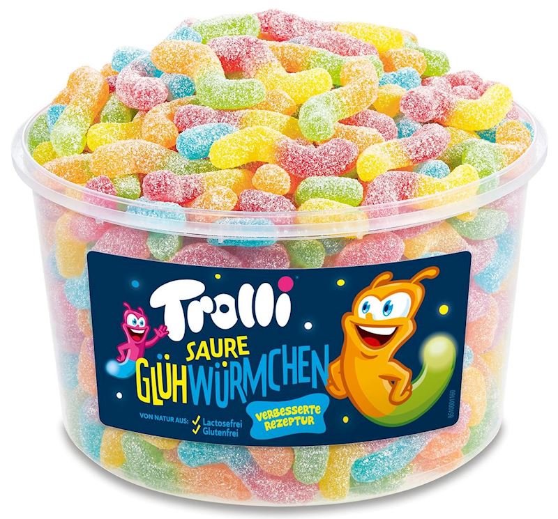 Trolli Glow-Worms Boîte à 150 pièces