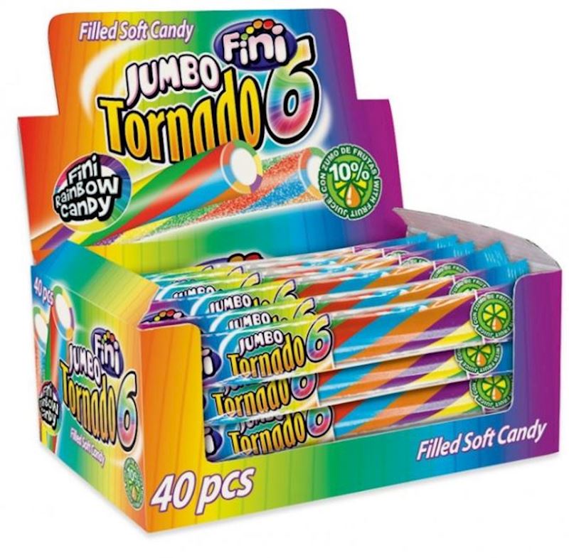 FINI Jumbo Tornado 6 rainbow candy 50 g