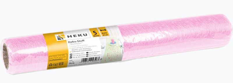 Tissu décoratif rose sur rôle 5mx37cm