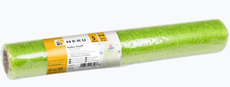 Dekostoff Textilfaser hellgrün auf Rolle, 5mx37cm