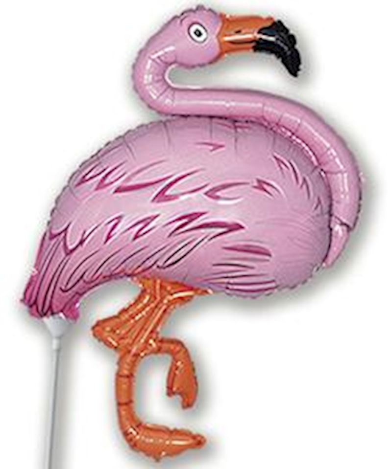 Folienballon offen Flamingo Mini