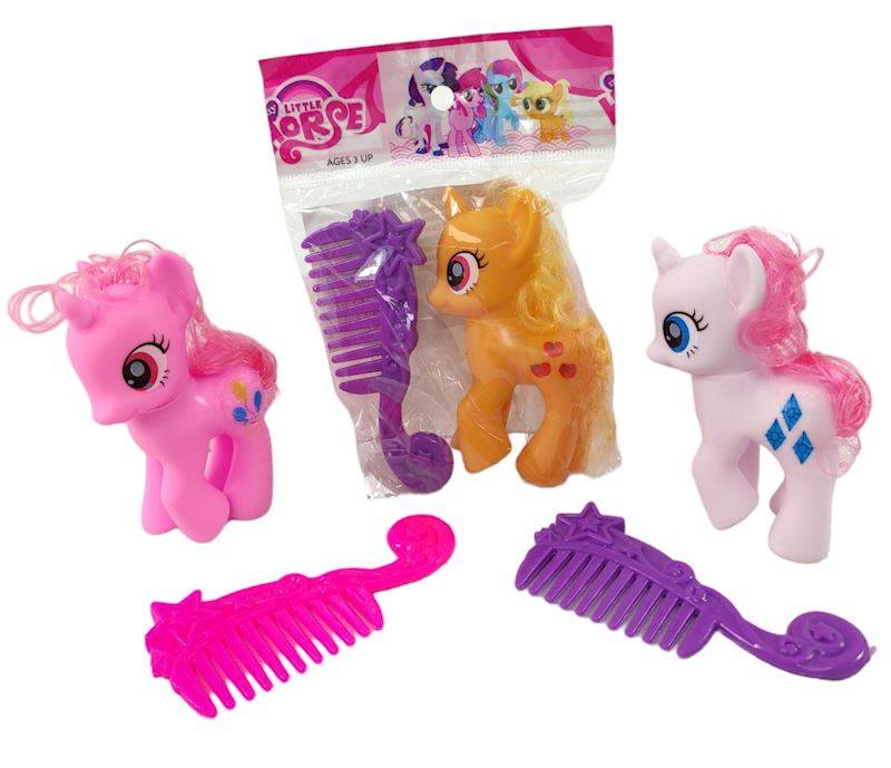 Pony mit Kamm, diverse Farben 8 cm