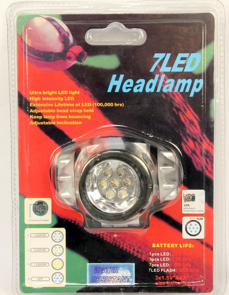 Stirnlampe LED High Power inkl. 3 AAA- Batterien