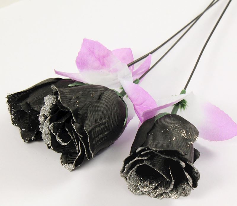 Rose noir 65cm 